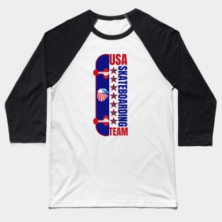 Usa Skateboarding Team Baseball T-Shirt